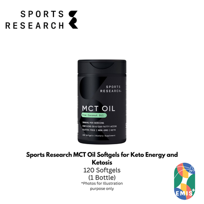 Sports Research MCT Oil Softgels for Keto Energy and Ketosis
