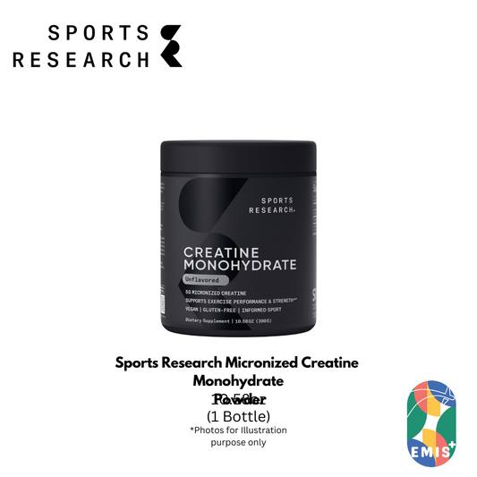 Sports Research Micronized Creatine Monohydrate Powder for Muscle Growth Strength Performance and Workout Recovery 5 Grams Per Serving Unflavored