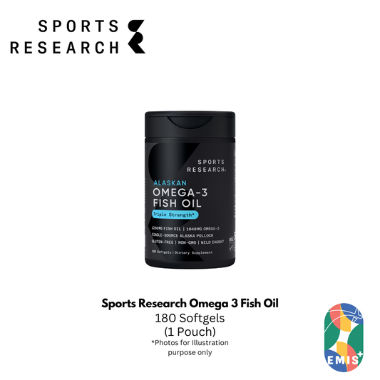 Sports Research Omega 3 Fish Oil Wild Alaska Pollock High EPA DHA Heart and Immune Support Ultra Pure Burpless Softgels