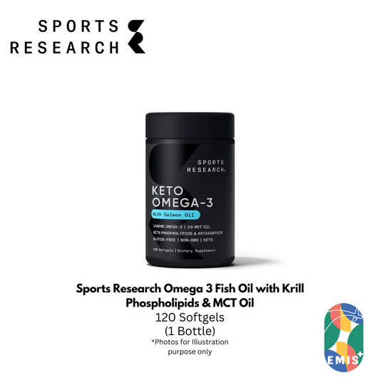 Sports Research Omega 3 Fish Oil with Krill Phospholipids & MCT Oil – 1200mg EPA & DHA, Enhanced Absorption Omega 3 Supplemen
