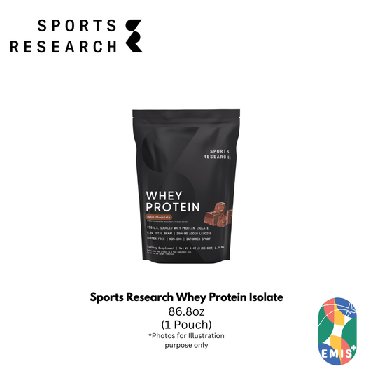 Sports Research Whey Protein Isolate Powder High Protein Low Sugar Muscle Recovery Lean Muscle Support Dutch Chocolate or Creamy Vanilla
