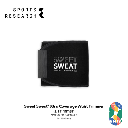 Sweet Sweat® Xtra Coverage Waist Trimmer – Neo Sweat Technology® Core Slimming Belt for Enhanced Sweat & Heat Insulation by Sports Research