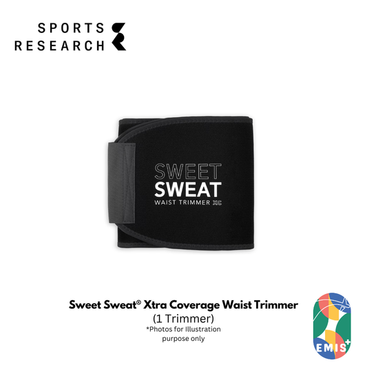 Sweet Sweat® Xtra Coverage Waist Trimmer – Neo Sweat Technology® Core Slimming Belt for Enhanced Sweat & Heat Insulation by Sports Research