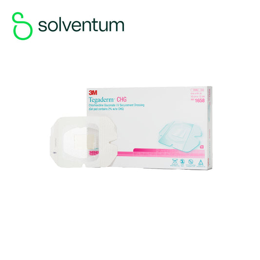 3M Tegaderm CHG Chlorhexidine Gluconate I.V. Securement Dressing 1658R (10CM X 12CM)