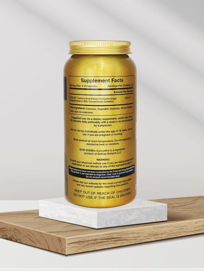 Herbal Pharm BCM-95® Turmeric Root Extract - 90 V-Capsules for Joint & Immune Support