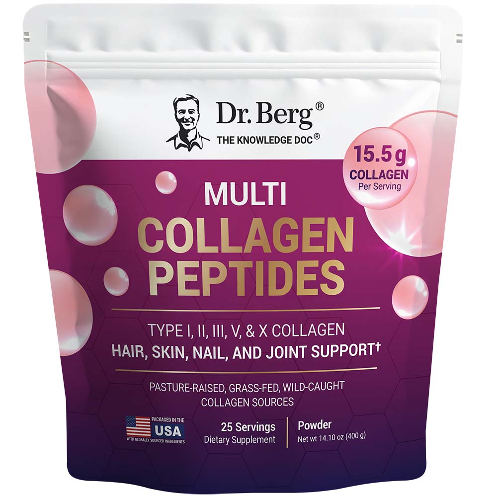 Multi Collagen Peptides – 15.5 g per serving - Grassfed, Pasture Raised Wild Caught Sources - 25 servings