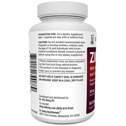 Dr. Berg Zinc with Magnesium, Vitamin D3, and Selenium – Boost Immunity & Radiant Skin