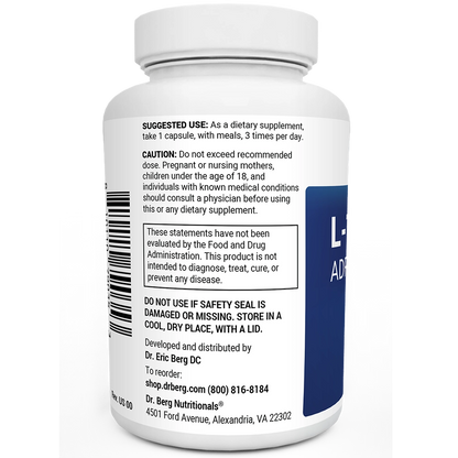 Dr. Berg L-Theanine Adrenal Support - Stress & Energy Formula (90 Capsules)