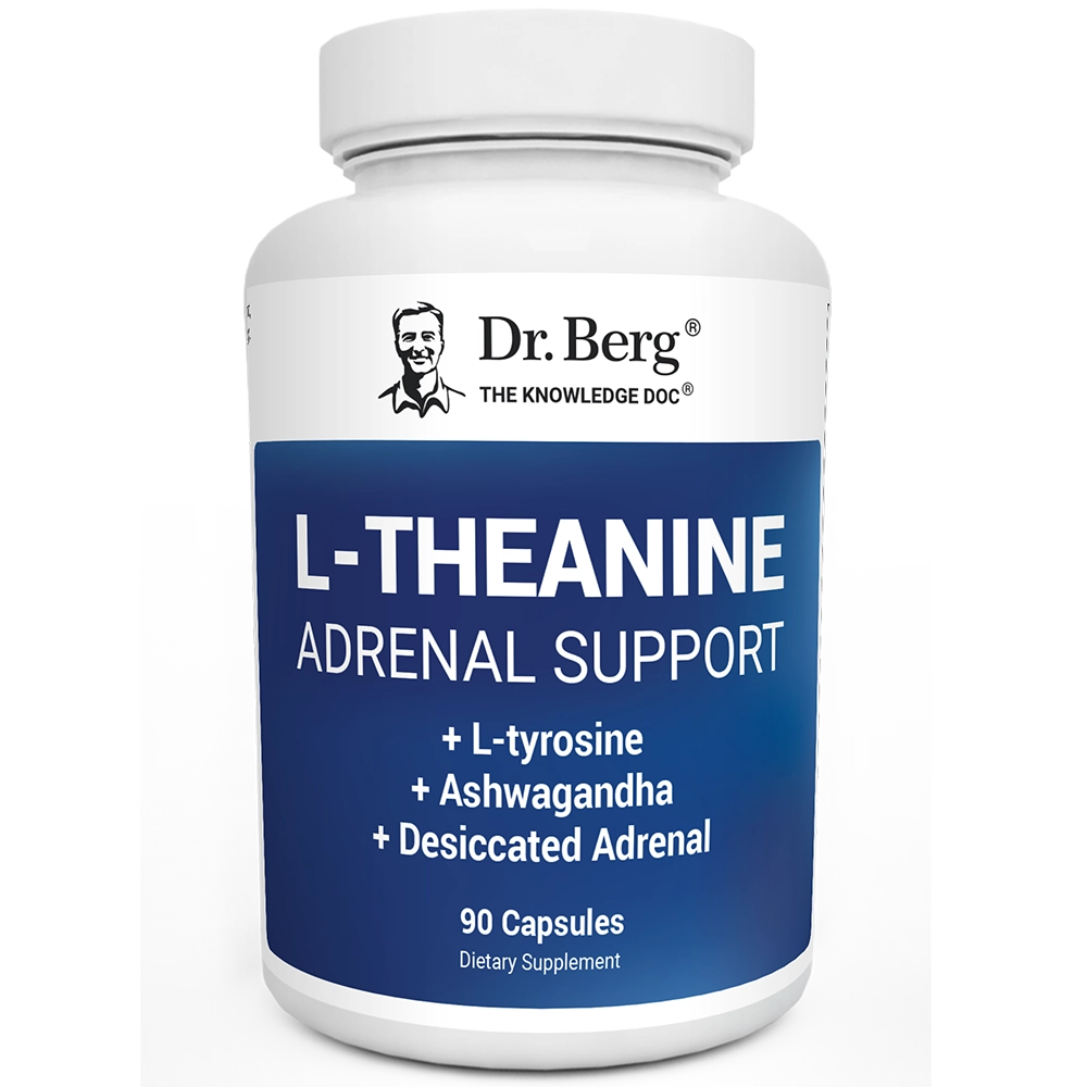 Dr. Berg L-Theanine Adrenal Support - Stress & Energy Formula (90 Capsules)