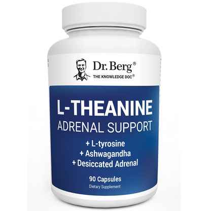 Dr. Berg L-Theanine Adrenal Support - Stress & Energy Formula (90 Capsules)