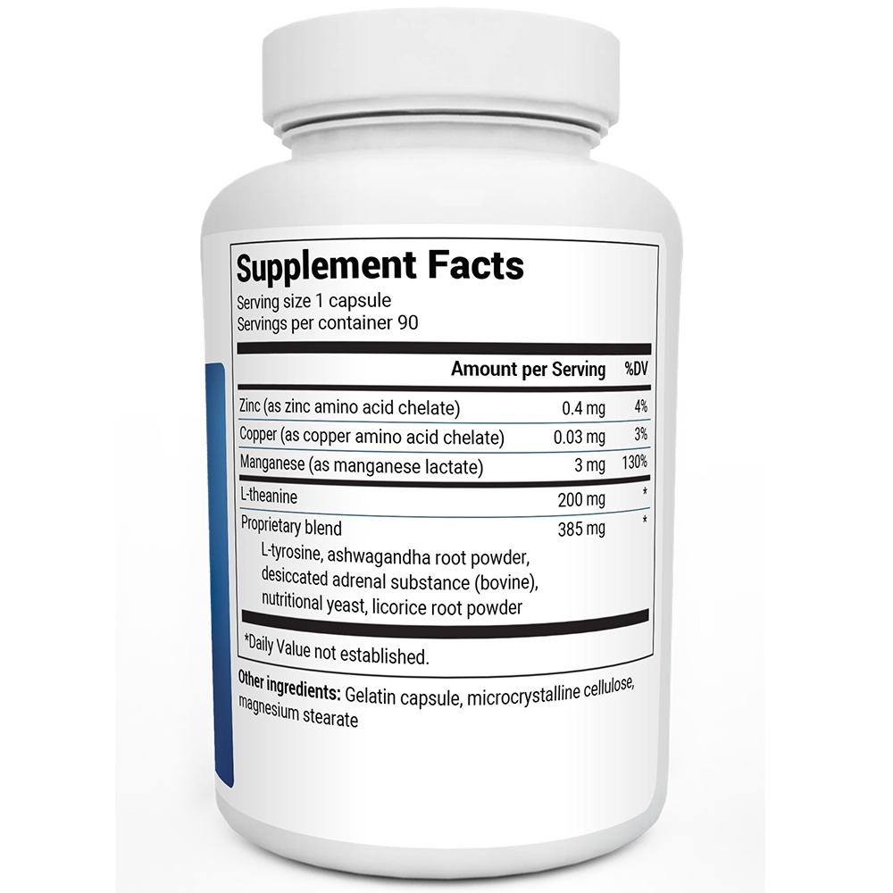 Dr. Berg L-Theanine Adrenal Support - Stress & Energy Formula (90 Capsules)