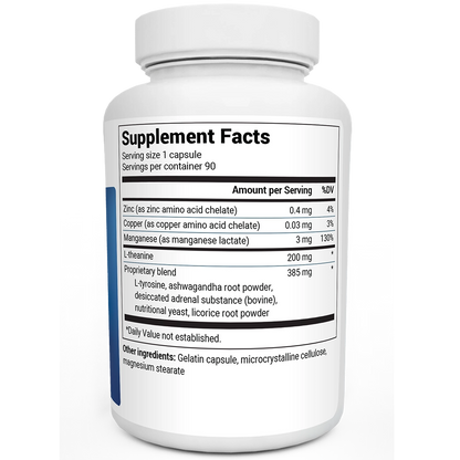 Dr. Berg L-Theanine Adrenal Support - Stress & Energy Formula (90 Capsules)