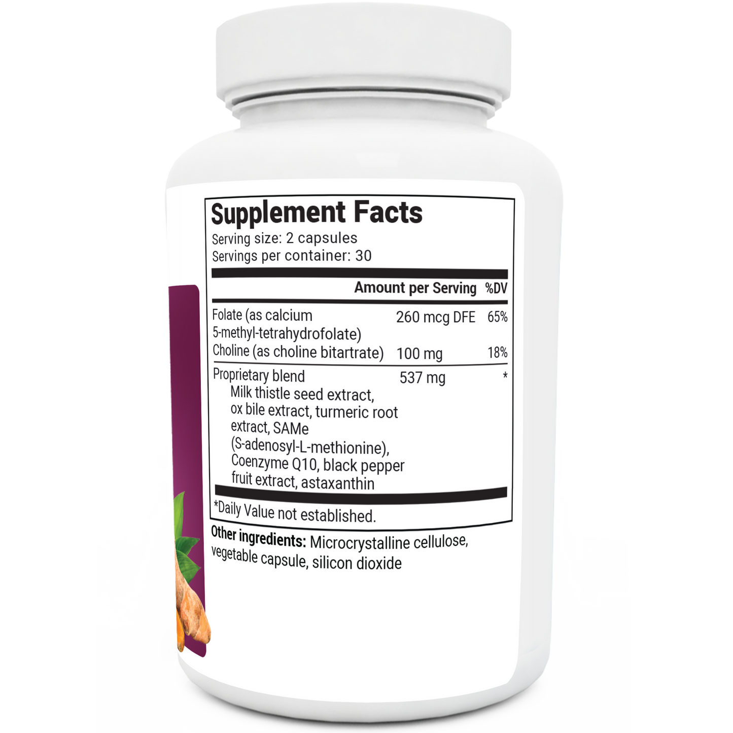 Dr. Berg Liver Cleanse Detox & Repair with Milk Thistle, Ox Bile & Choline - 60 Capsules