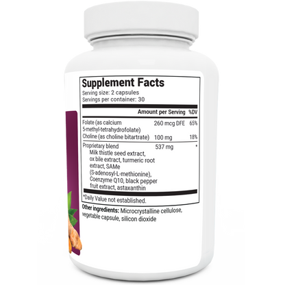 Dr. Berg Liver Cleanse Detox & Repair with Milk Thistle, Ox Bile & Choline - 60 Capsules