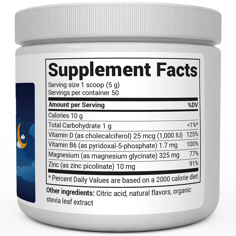 Dr. Berg Magnesium Glycinate Powder - Raspberry Lemon Flavor - 50 Servings for Relaxation & Sleep Support