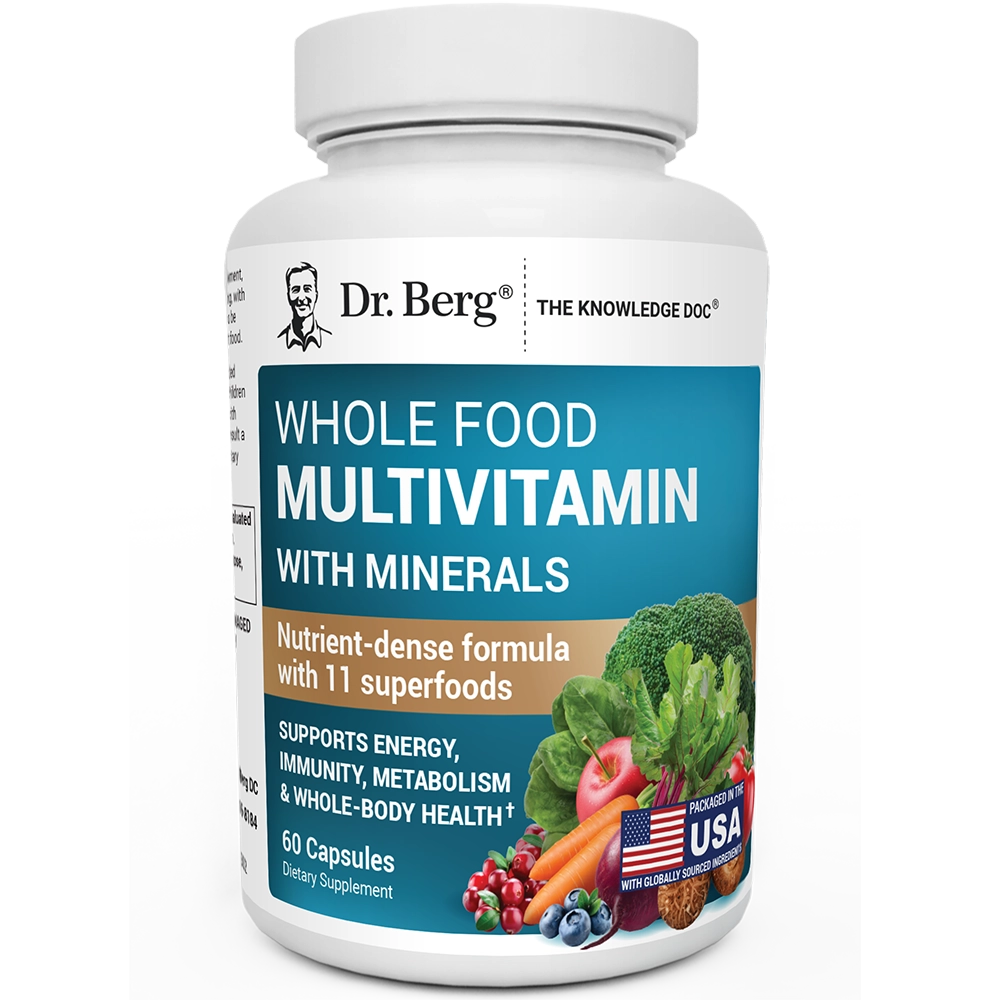 Dr. Berg Whole Food Multivitamin with Minerals - 60 Capsules for Optimal Health