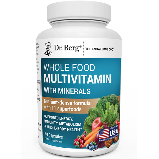 Dr. Berg Whole Food Multivitamin with Minerals - 60 Capsules for Optimal Health