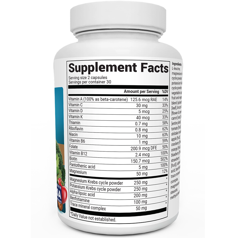 Dr. Berg Whole Food Multivitamin with Minerals - 60 Capsules for Optimal Health