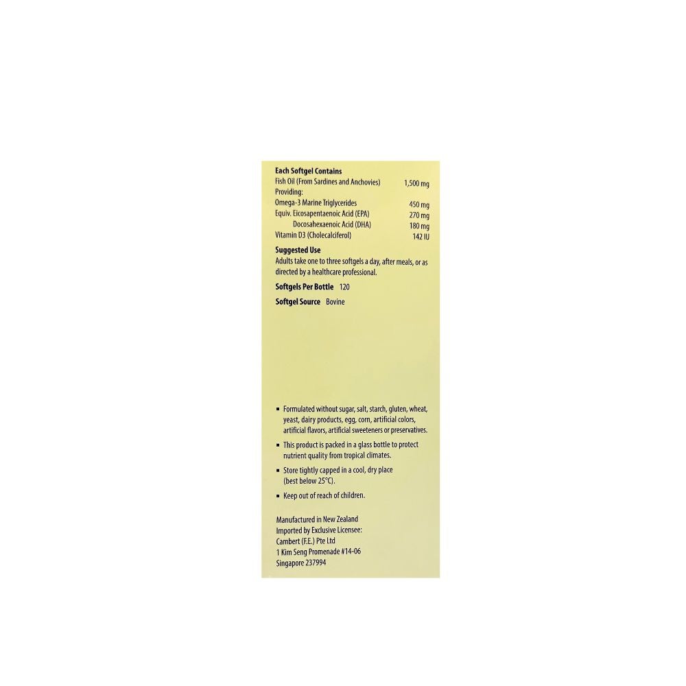 KORDEL’S OMEGA-3 FISH OIL 1500 mg + VITAMIN D