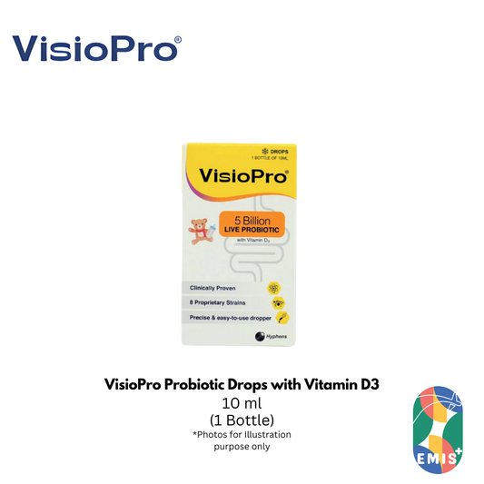 VisioPro Probiotic Drops with Vitamin D3 10ml – 5 Billion Live Cultures