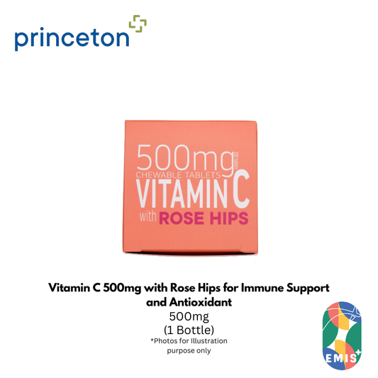 Vitamin C 500mg with Rose Hips for Immune Support and Antioxidant Protection