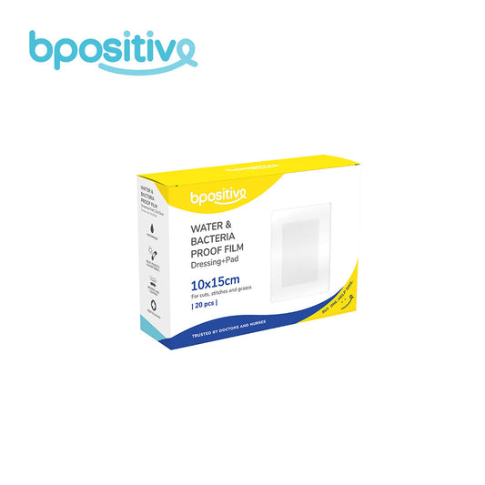 Bpositive Water & Bacteria-Proof Film Dressing + Pad (10 x 15 cm)