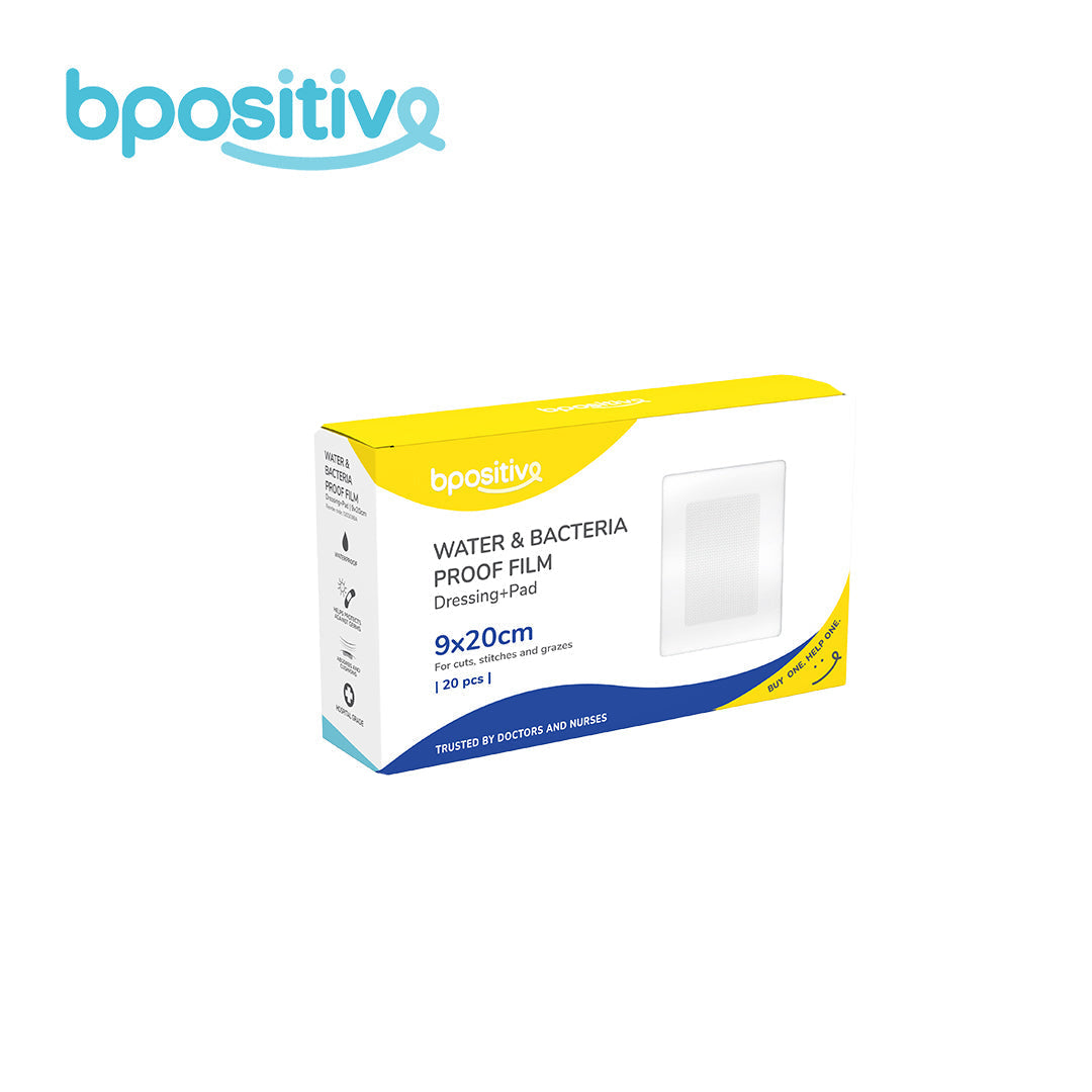 Bpositive Water & Bacteria-Proof Film Dressing + Pad (9 x 20 cm)