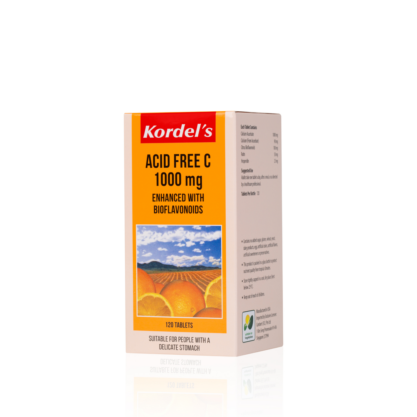 KORDEL’S ACID FREE C 1000 mg ENHANCED WITH BIOFLAVONOIDS