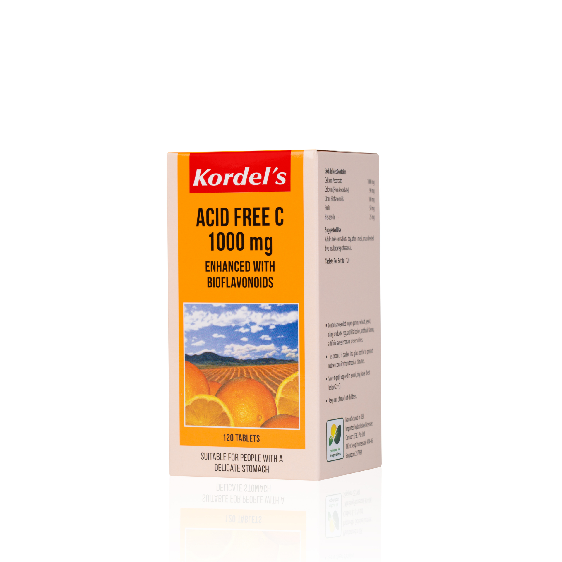KORDEL’S ACID FREE C 1000 mg ENHANCED WITH BIOFLAVONOIDS