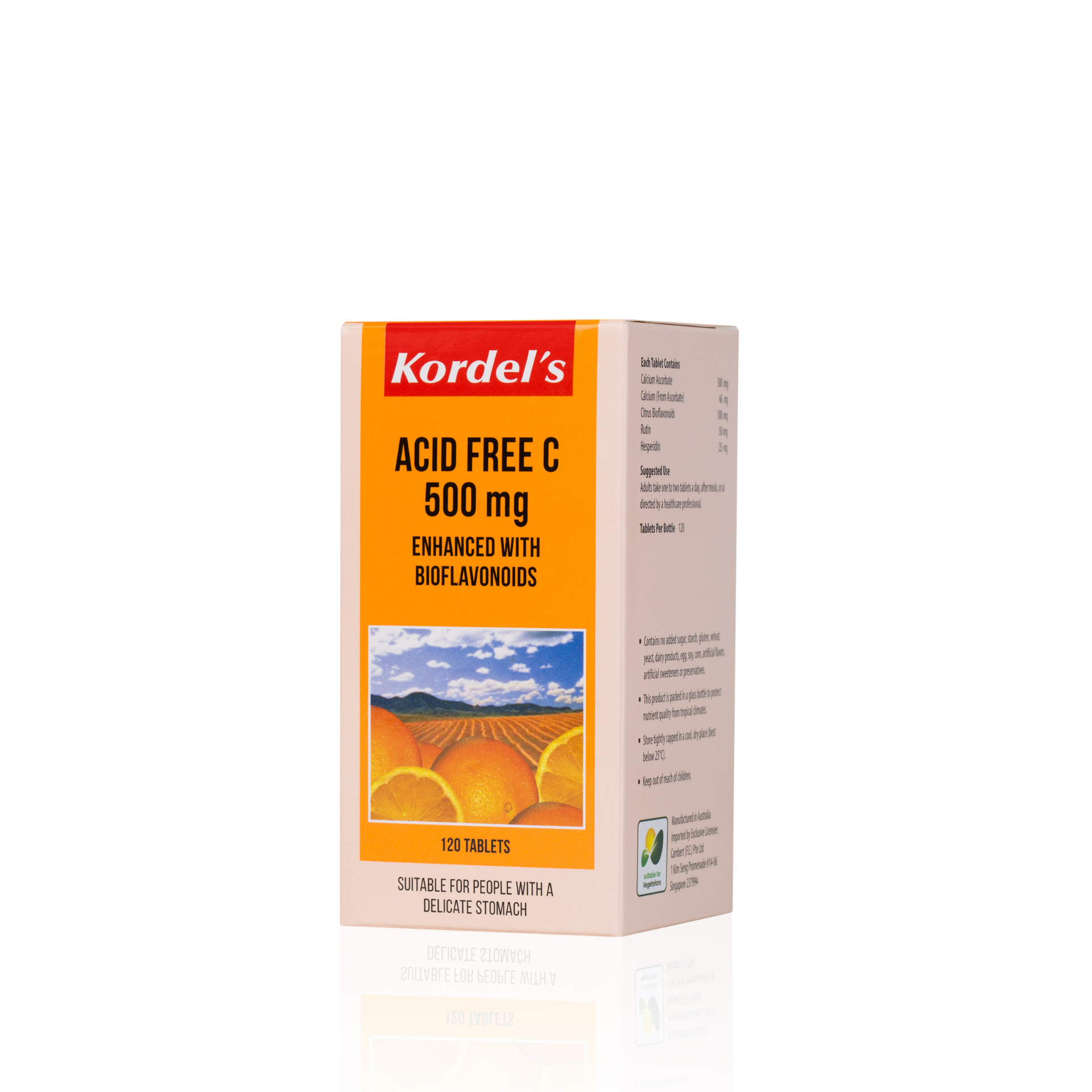 KORDEL’S ACID FREE C 500 mg ENHANCED WITH BIOFLAVONOIDS