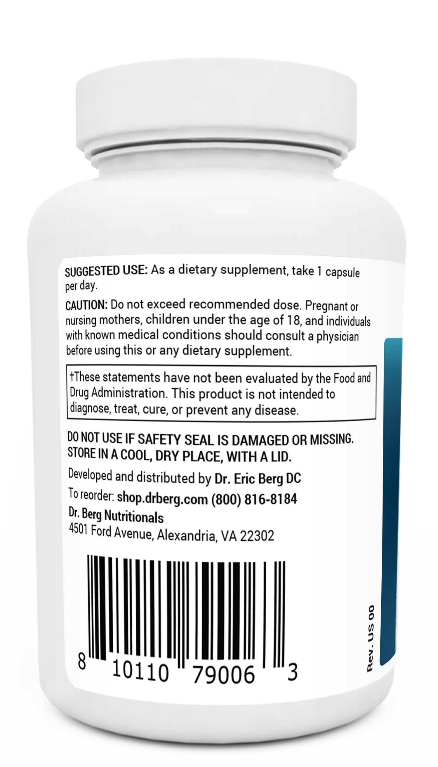 Dr. Berg Adrenal & Cortisol Support - Premium Stress Relief Formula