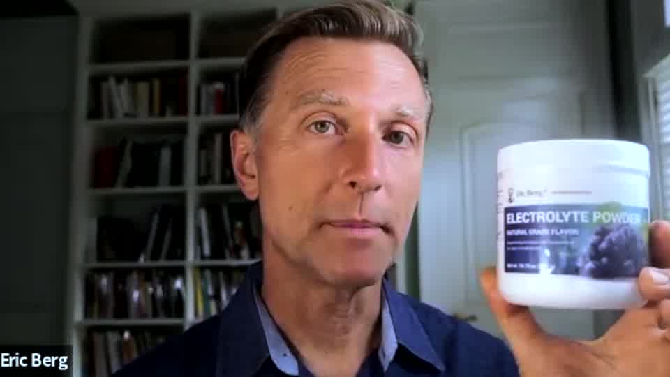 Dr. Berg Electrolyte Powder with 1000 mg of Potassium and Magnesium - Ultimate Hydration Support