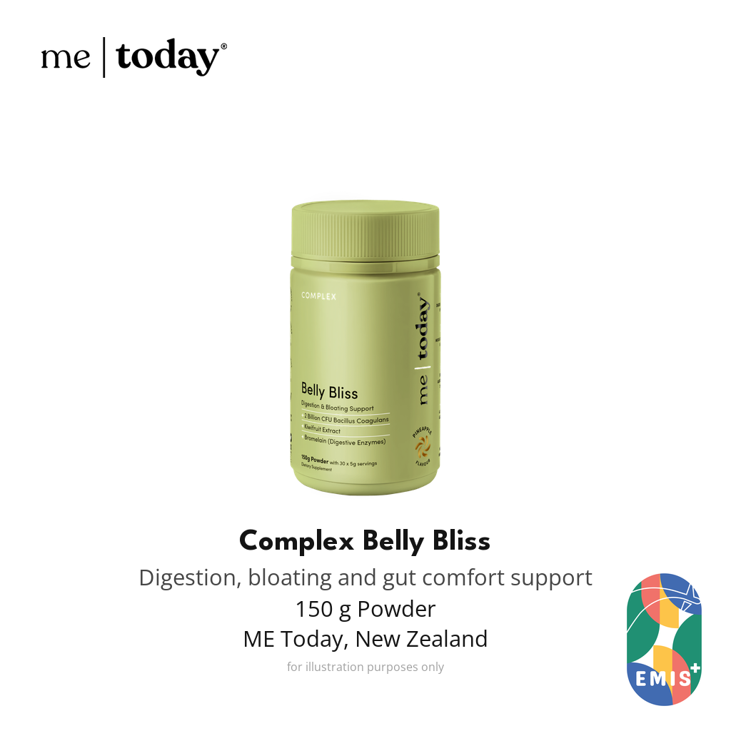 ME Today Complex Belly Bliss Powder with 2 Billion CFU Bacillus Coagulans, 150g