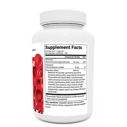 Dr. Berg Advanced Blood Sugar Support: Chromium & Potassium Formula (120 Veggie Caps)