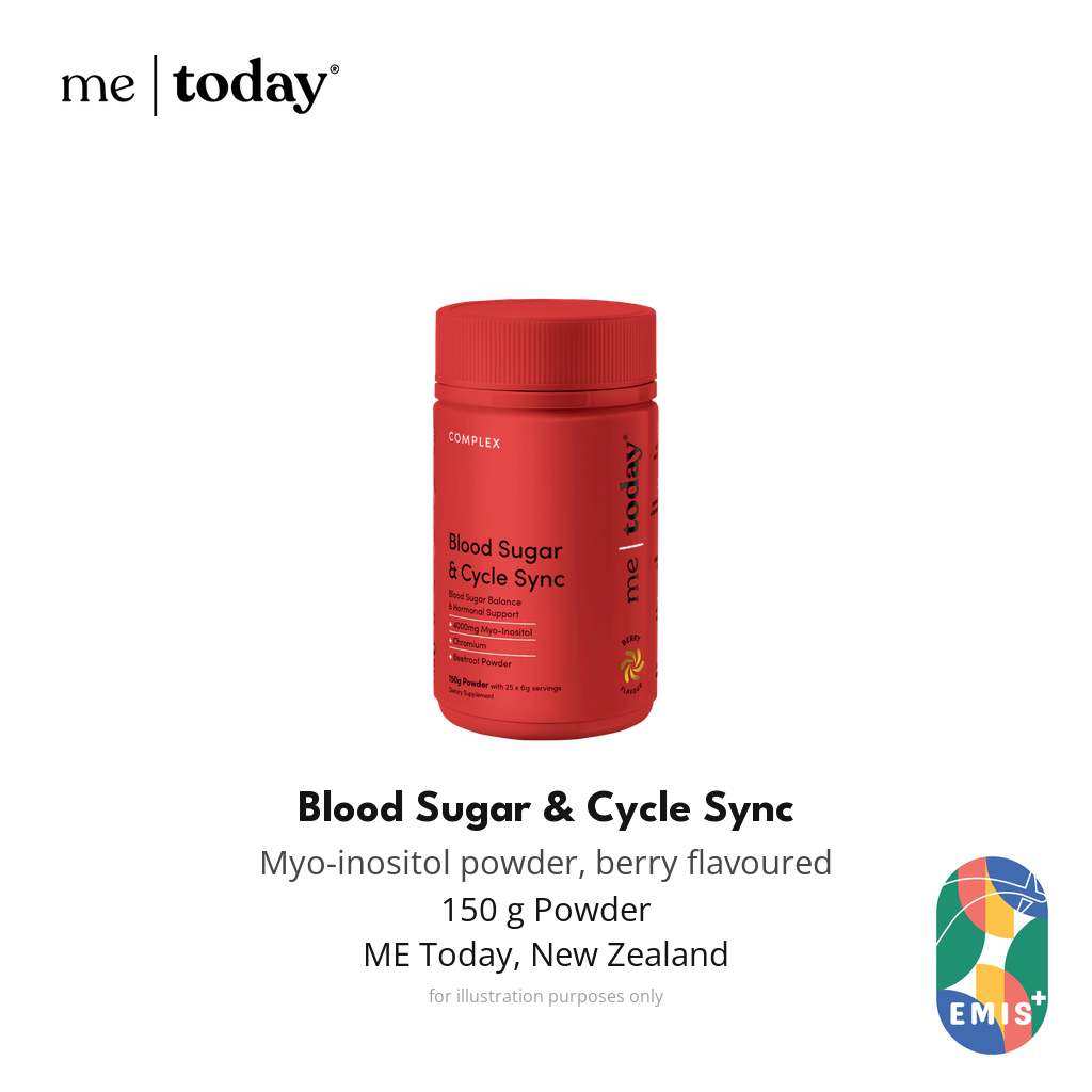 ME Today Complex Blood Sugar & Cycle Sync Powder with 4000mg Myo-Inositol, 150g