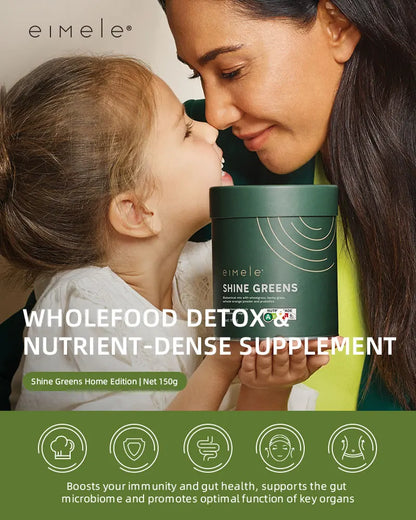 eimele Shine Greens Home Edition 150g*3 tins Free Shine Greens*6 sachets