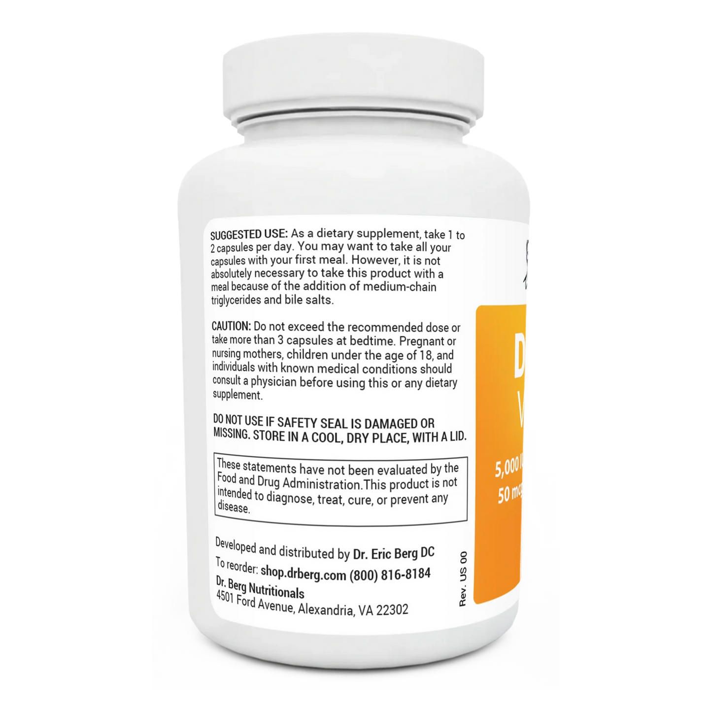 Dr. Berg's D3 & K2 Vitamin: Maximum Strength Support