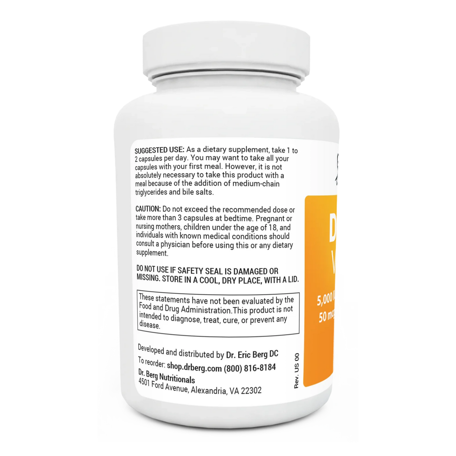 Dr. Berg's D3 & K2 Vitamin: Maximum Strength Support