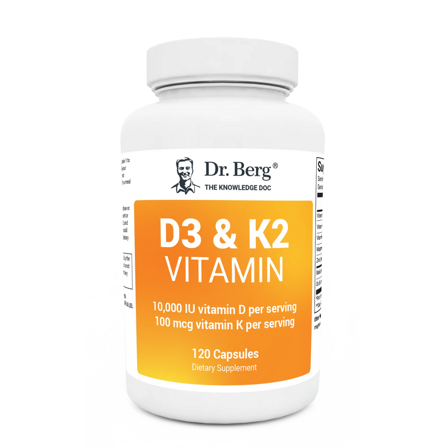 Dr. Berg's D3 & K2 Vitamin: Maximum Strength Support
