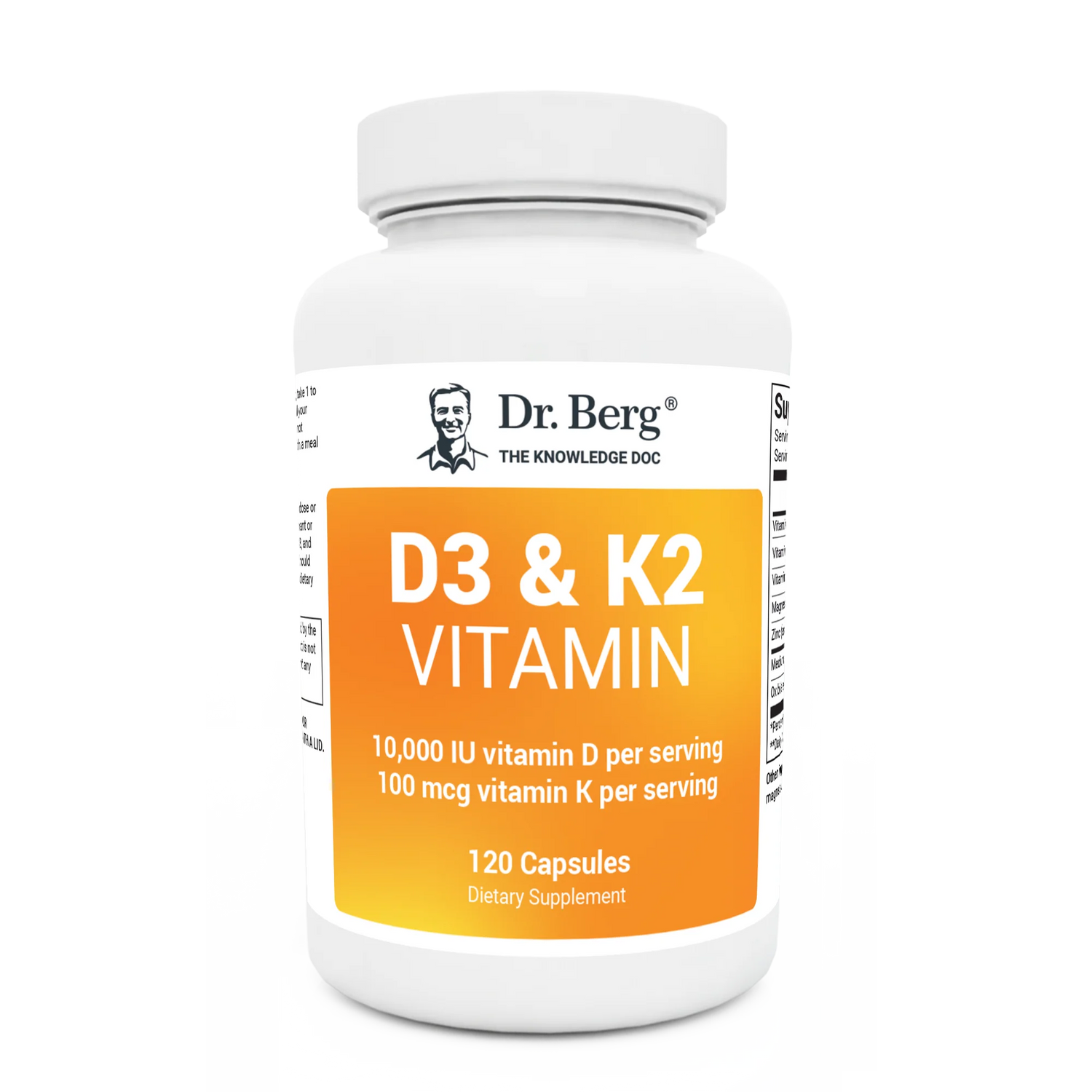 Dr. Berg's D3 & K2 Vitamin: Maximum Strength Support