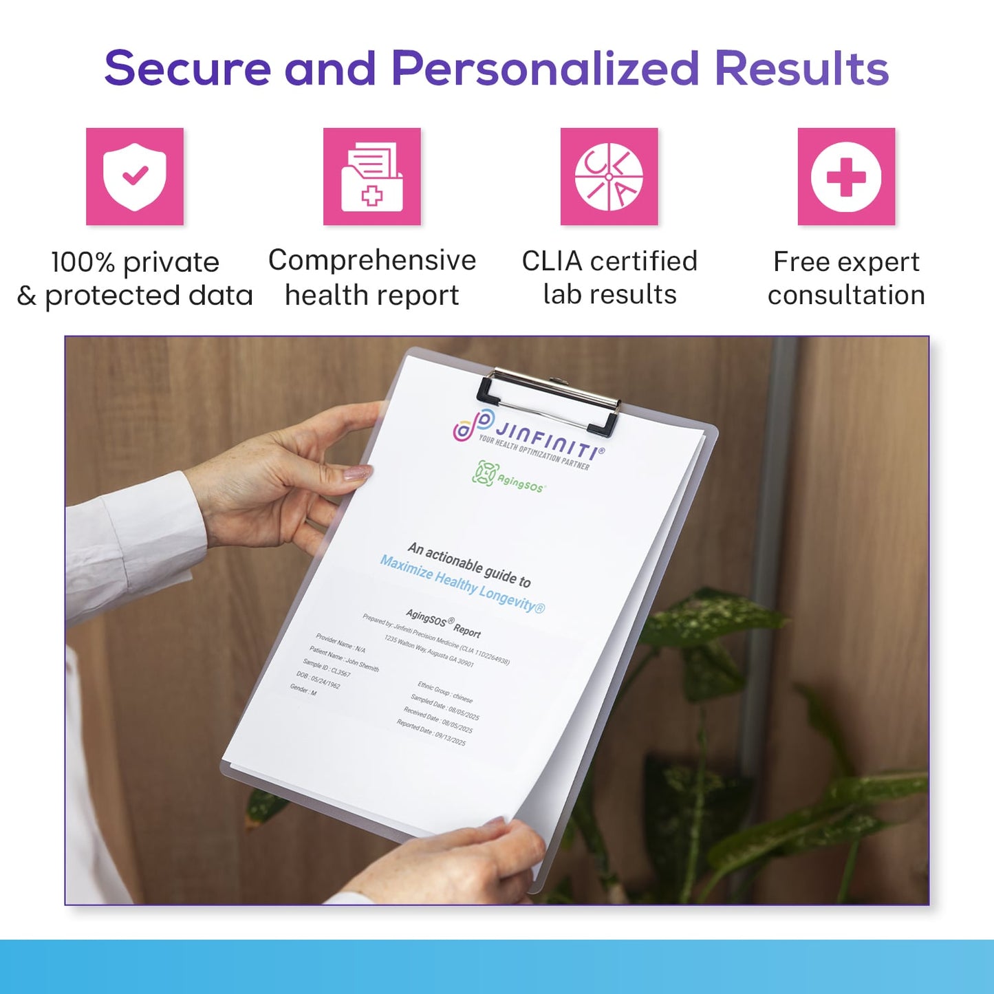 AgingSOS Ultimate Longevity Panel - CLIA-Certified Health Test Kit