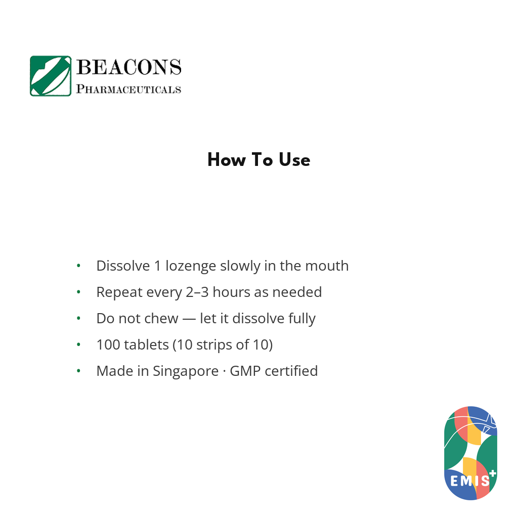Beacons Dequa Lozenges 0.25mg 100 tablets