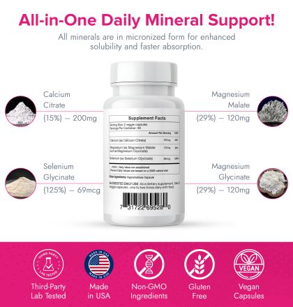 Vital Minerals Chelated Mineral Complex - High Absorption Supplement by Jinfiniti