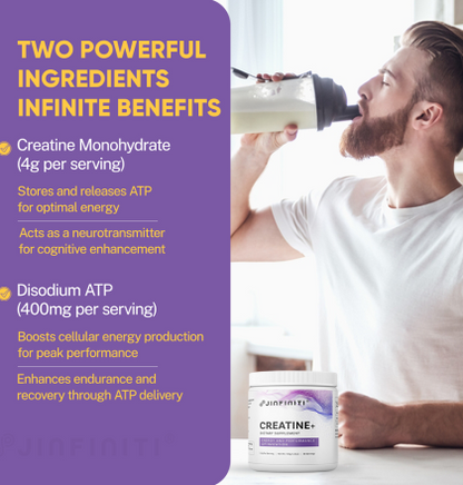 Jinfiniti Creatine + ATP Performance Supplement for Energy and Strength Support