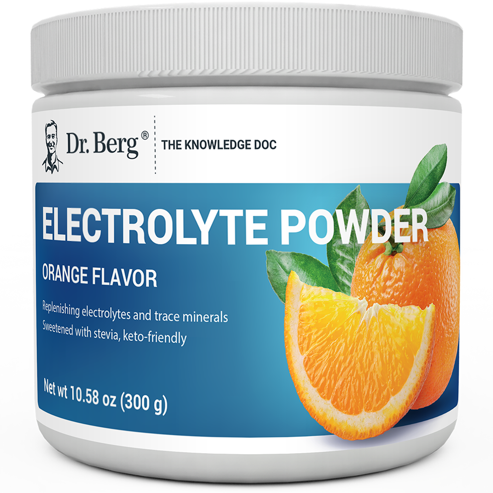 Dr. Berg Electrolyte Powder with 1000 mg of Potassium and Magnesium - Ultimate Hydration Support