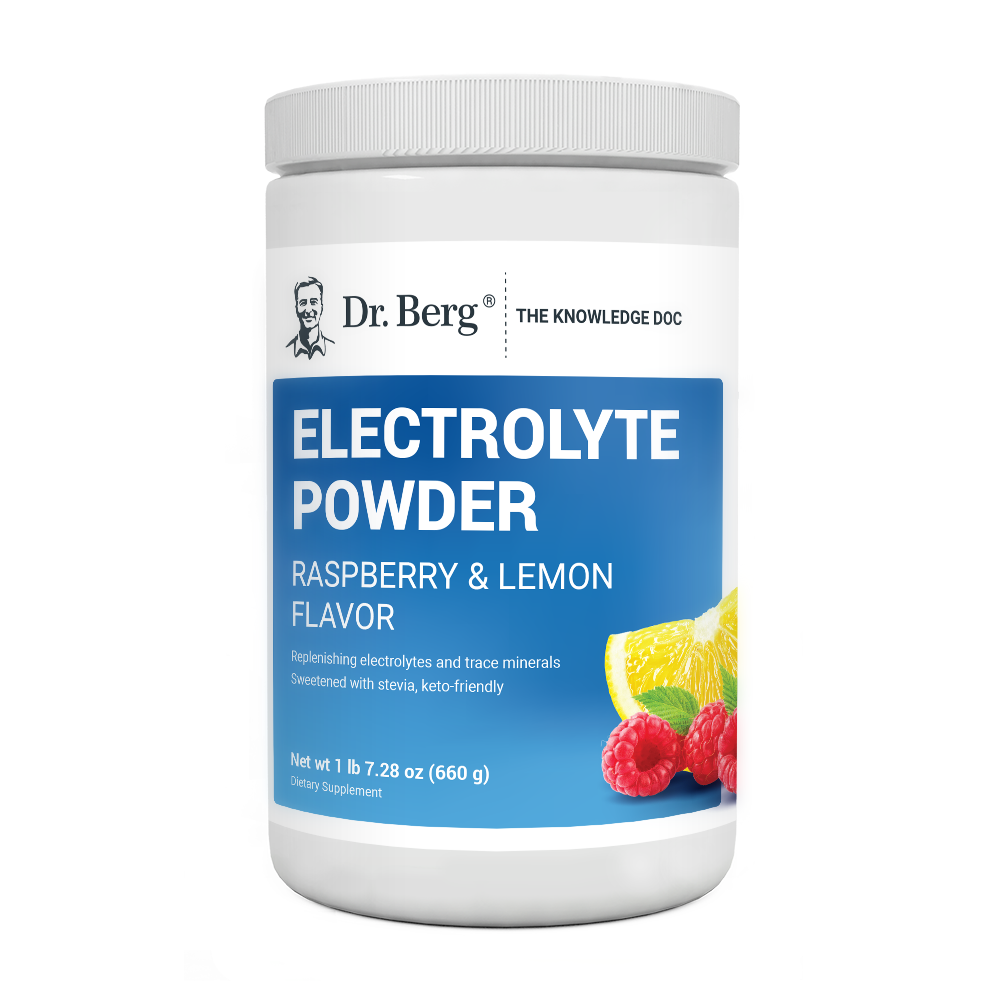 Dr. Berg Electrolyte Powder with 1000 mg of Potassium and Magnesium - Ultimate Hydration Support