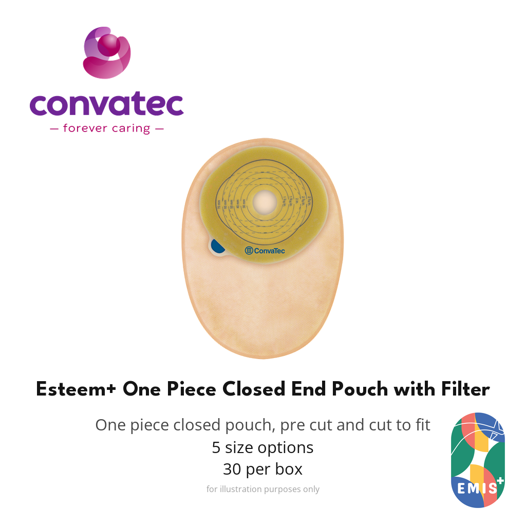 ConvaTec Esteem+ One Piece Closed End Pouch with Filter, Standard