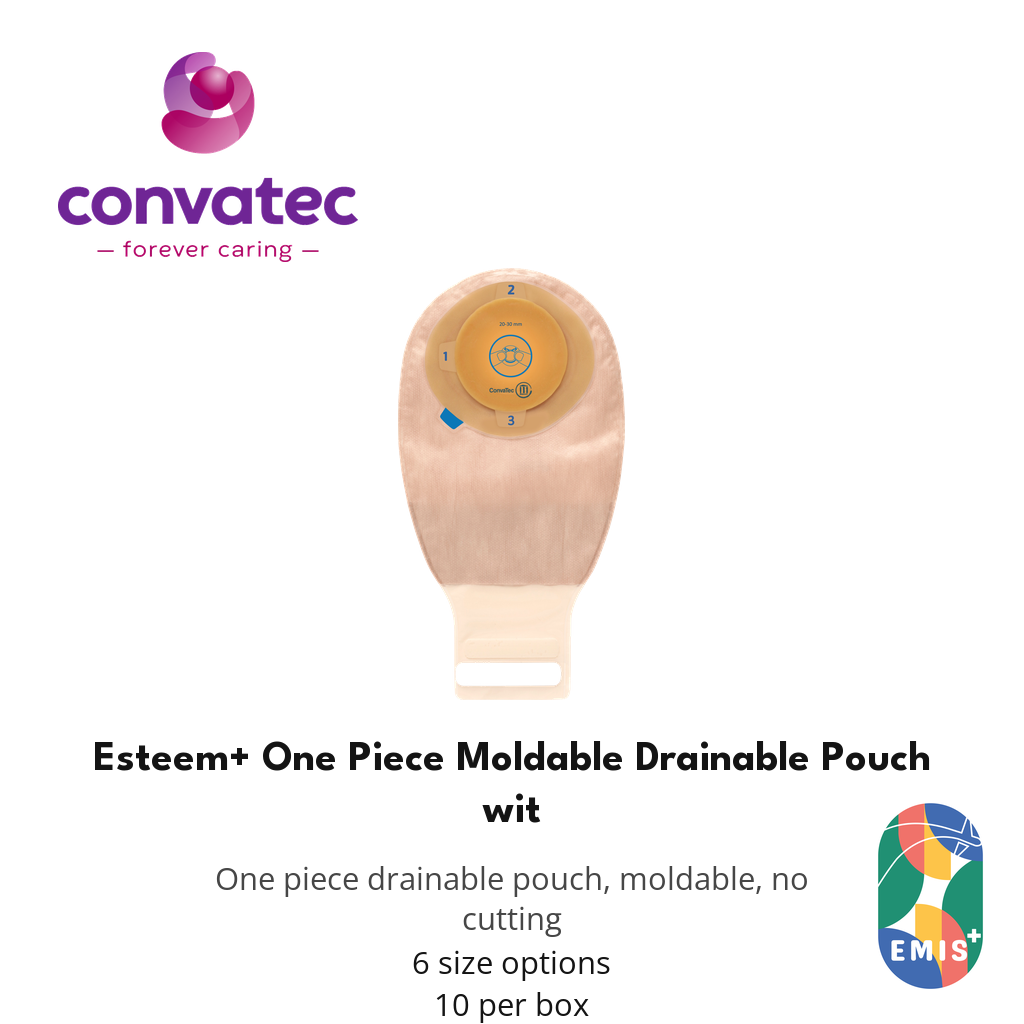 ConvaTec Esteem+ One Piece Moldable Drainable Pouch with Filter