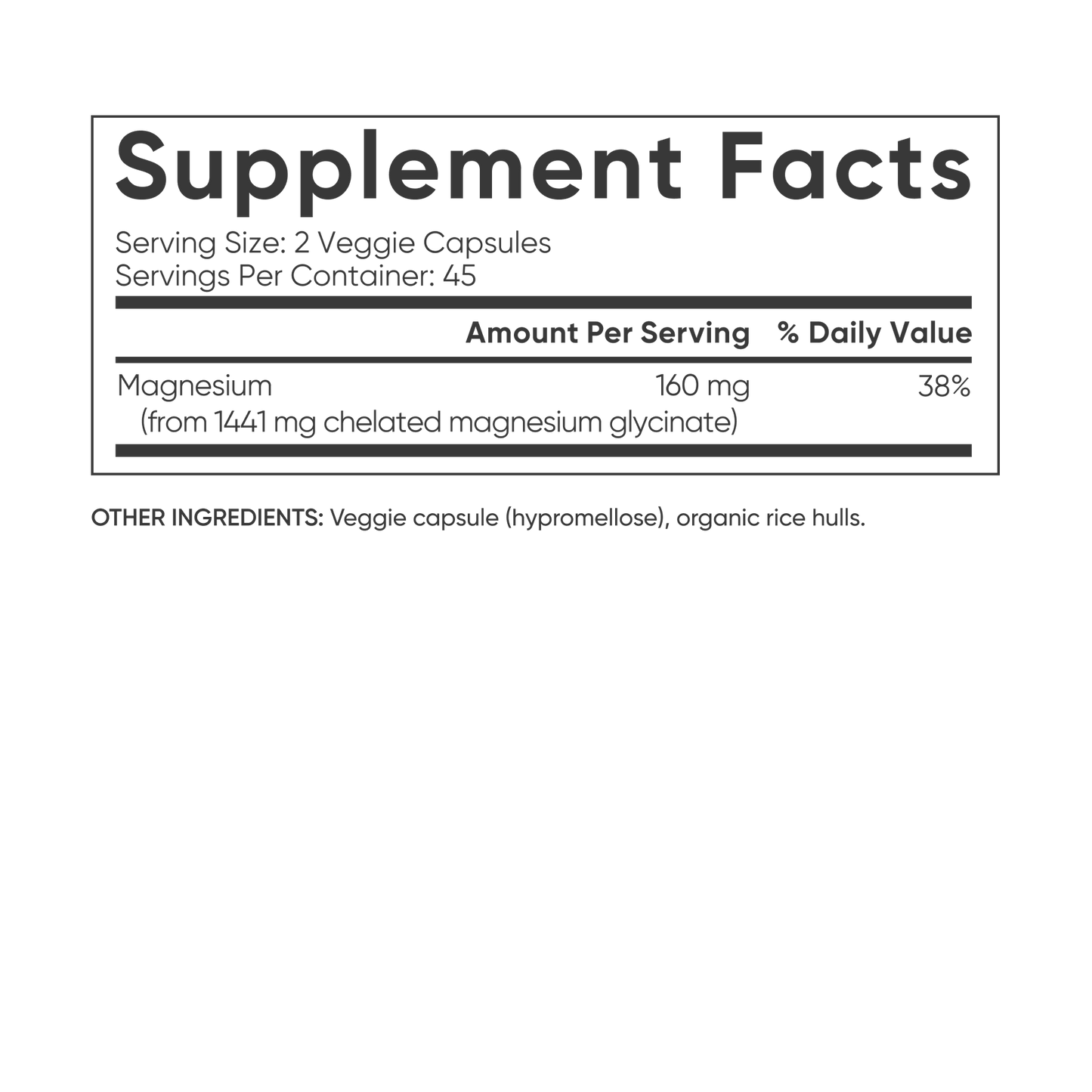 Magnesium Glycinate Veggie Capsule by Sports Research