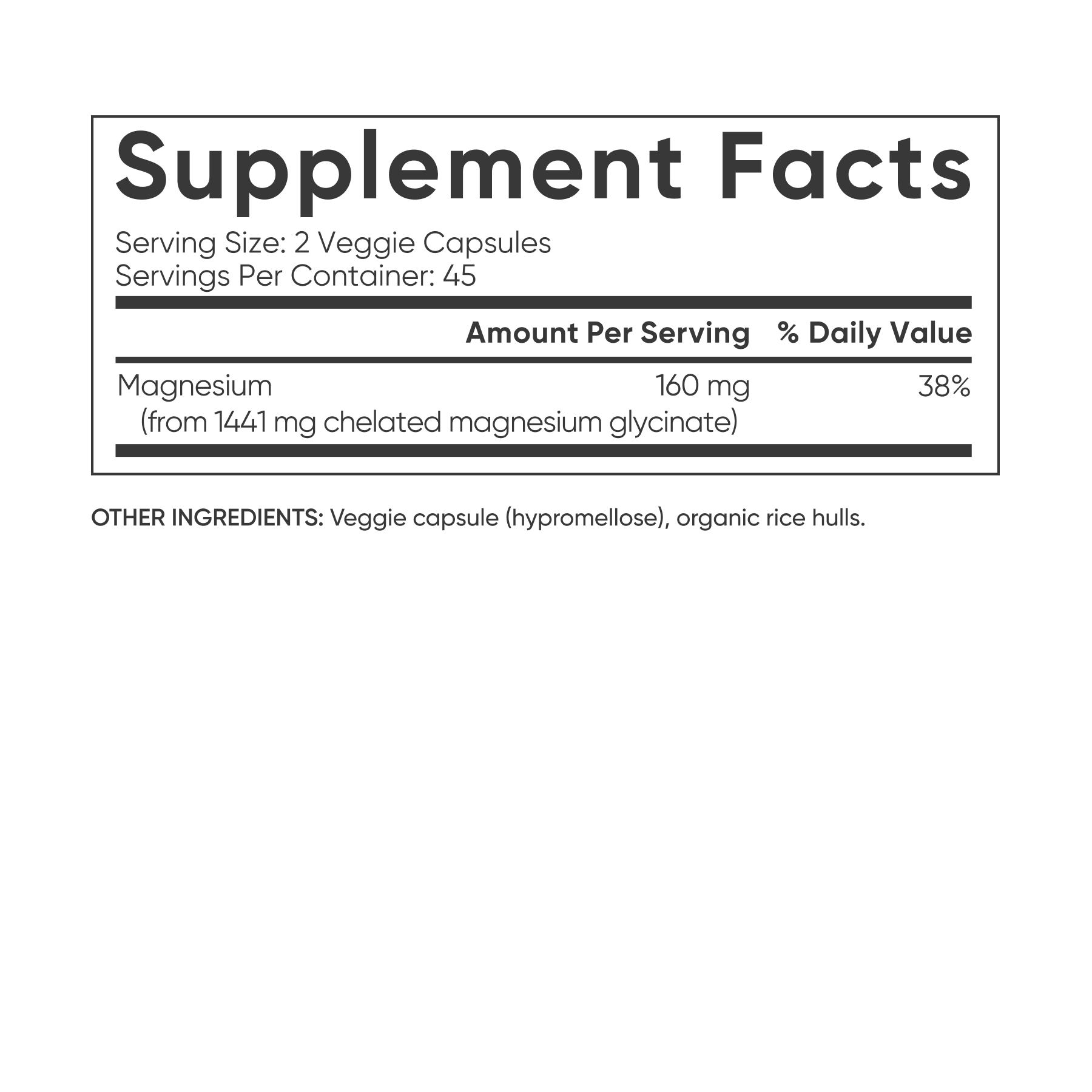 Magnesium Glycinate Veggie Capsule by Sports Research